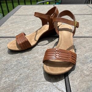 Ralph Lauren Carmel Ankle Strap Wedge Sandals